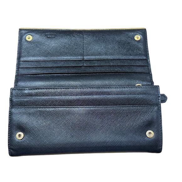 PRADA Black Saffiano Leather Womens Wallet on Chain Gold Hardware Authentic COA - Picture 7 of 15